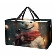 thumbnail image 1 of Snowman Large Foldable Oxford Cloth Toy Basket - Beach Bag, Shopping Bags, Laundry Basket, 1 of 7