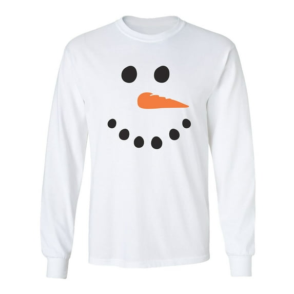 Snowman Long Sleeve T-Shirt in White