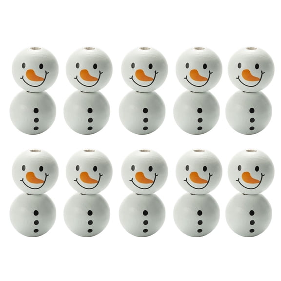 Snowman Loose Round Bead Ornament for Christmas Party Diy Crafts Jewelry Making
