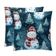 thumbnail image 1 of Snowman Luxurious Velvet Pillows Covers Set of 2 for Throw Pillow or Bed Pillow, Unique Patterns, 16x16 18x18 20x20 Inches,for Various Occasions, 1 of 6