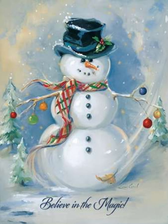 Snowman Magic Canvas Art - Susan Comish (18 x 24)