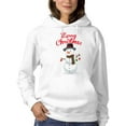 thumbnail image 1 of Snowman Merry Christmas Hoodie Women -SPIdeals Designs, Female x-Large, 1 of 4