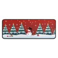 thumbnail image 1 of Snowman Merry Christmas Kitchen Rugs Set Of 2 Non Slip Kitchen Floor Rug and Mat Cushioned Kitchen Runner Rug Standing Area Mat Carpets for Farmhouse Decor 17"x47"+17"x30",Black Edging, 1 of 7