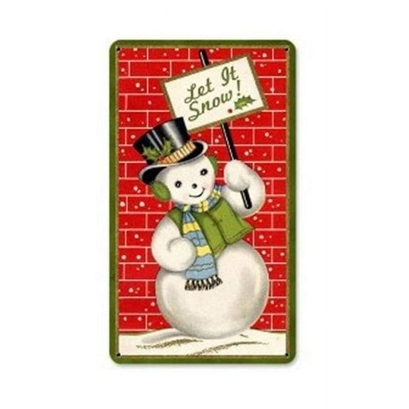 Snowman Metal Sign
