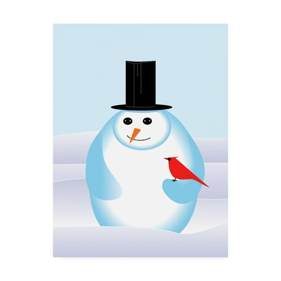 Snowman Modern' Canvas Art by Marie Sansone