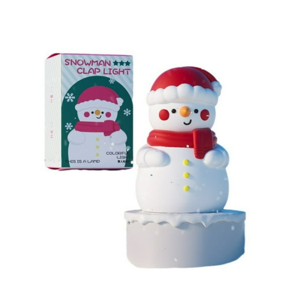 Snowman Night Light USB Rechargeable Touch Control 3 Brightness Levels Christmas Decor Kids Bedroom