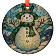 thumbnail image 1 of Snowman Ornament, Winter Holiday Decor, Festive Tree Decoration, Unique Gift Idea, Seasonal Charm, Cute Snowman Art, Holiday Keepsake, Xmas Tree Hanging Decoration, Seasonal Gift I, 1 of 5