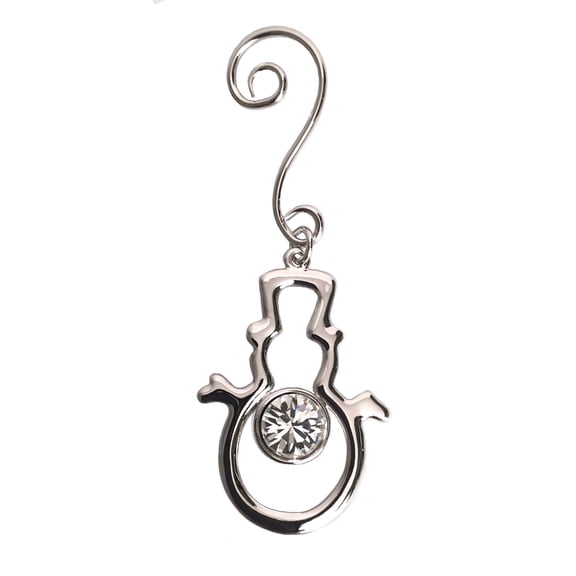 Liberty Pewter Snowman Ornament, Silvertone, 2" x 1.5", Holidays