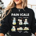 thumbnail image 1 of Snowman Pain Scale Sweatshirt, Christmas Nurse Sweatshirt, Medical Holiday Sweatshirt, 1 of 4