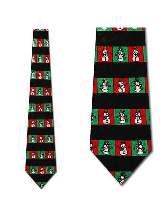 Snowman Panels Necktie Mens Tie by Steven Harris