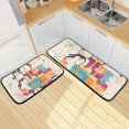 thumbnail image 1 of Snowman Penguins Gifts Kitchen Mats Non Slip Standing Desk Mat Runner Rug Washable Kitchen Rugs for Floor 2PCS, 1 of 7
