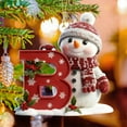 thumbnail image 1 of Snowman Personalized Initial Christmas Ornaments Custom Ornaments with Name, Personalized A-Z Letter Ornament,Acrylic Name Ornament for Christmas Tree, Xmas Gifts for Family Kids Friends B, 1 of 10