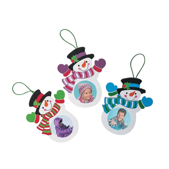 Fun Express Snowman Picture Frame Ornament Craft Kit - Makes 12