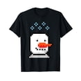 thumbnail image 1 of Snowman Pixel Art Christmas Pajama Video-game Gaming Gamer T-Shirt, 1 of 5