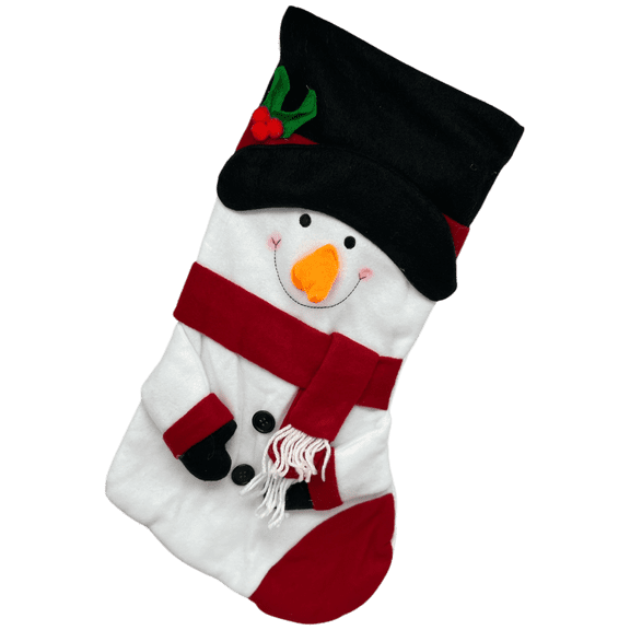 Snowman Plush 3D Stocking