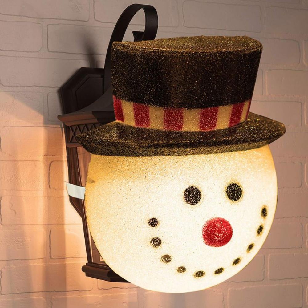 Snowman Porch Light Cover Holiday and Christmas Decorations Flexible