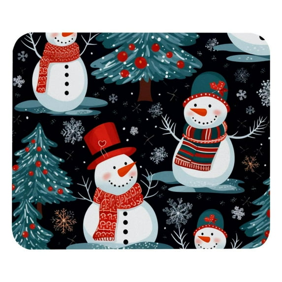 Snowman Printed Gaming Mousepad Desk Mat, Non-Slip Rubber Bottom Mouse Mat 8.3x9.8 Inch - Suitable for Office and Gaming