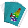 thumbnail image 1 of Snowman Rainbow Tree LGBTQ+ Christmas Holiday Greeting Cards | 20 Pack Bulk Set (4x6), 1 of 6