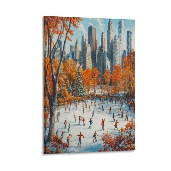 A Snowman with Red Barn Bathroom Wall Art Happy Winter Holiday Snowy Merry Christmas Canvas Prints Wall Art Artwork Canvas Print Pictures For Gifts Canvas Prints 8x12inch Wall Decor Framed