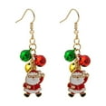 Snowman Red Green Christmas Jingle Cute Ornament Dangle Drop Earrings For Women Teen Girls Fish