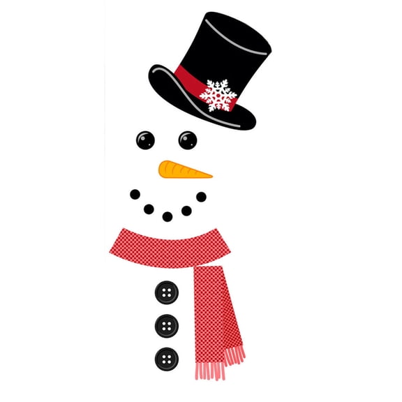 Snowman Refrigerator Magnets | Christmas Decorations | Buffalo Plaid Fridge Magnet Stickers | Xmas Holiday Decorations for Fridge
