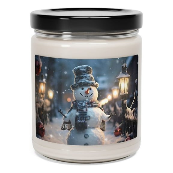 Snowman Scented Soy Candle, 9oz