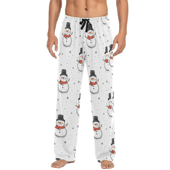 Snowman Snow Men's Pajama Pants with Pocket Lounge Pants Pajama Sleep Pant Pj Comfortable