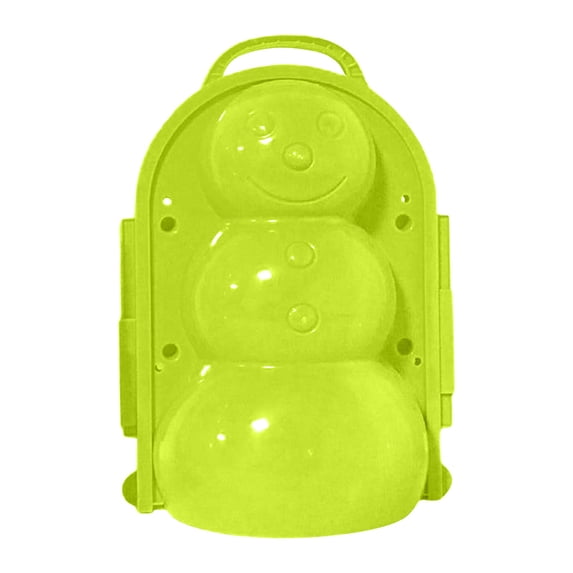 Snowman Snow Mold, 9 Inch Durable Winter Snow Form Maker, Quick Snowman Building Tool, Outdoor Winter Snow Play Play Sets for All Ages, Green 1 Pack