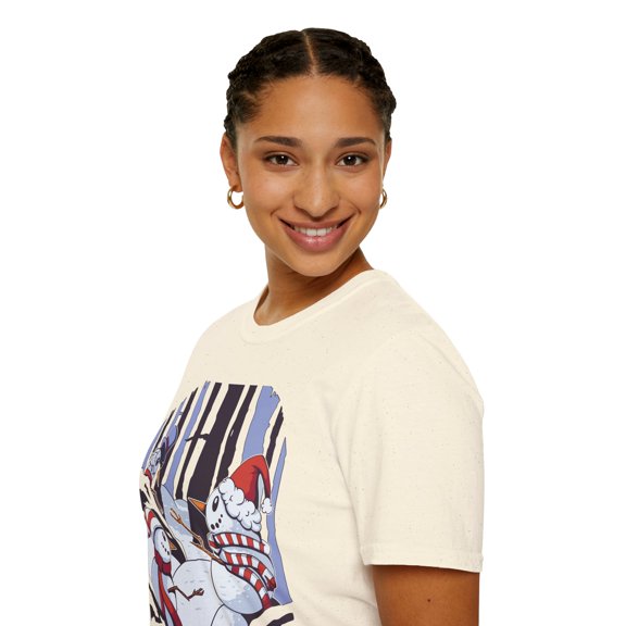 Snowman Snowball Fight Men Women Kids Christmas Winter