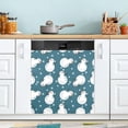 thumbnail image 1 of Snowman Snowflake Dishwasher Magnet Cover, Refrigerator Door Cover Magnectic Sticker Kitchen Panel Decal Appliances Decor 23x26inch, 1 of 6