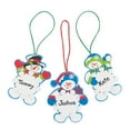 thumbnail image 1 of Snowman Snowflake Ornament Craft Kit- Craft Kits - 12 Pieces, 1 of 3