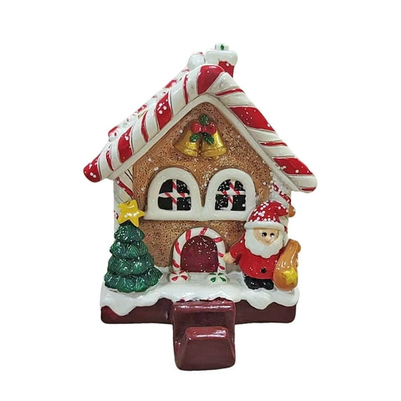 Snowman Sock Stand Holiday Counter Display Resin Fireplace Window Hooks for Festive Home