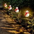 thumbnail image 1 of Snowman Solar Lights, Set of 5 LED Outdoor Ground Plug-in Lights for Holiday Decor, Waterproof Christmas Yard Stake Lights for Patio & Garden, 1 of 7