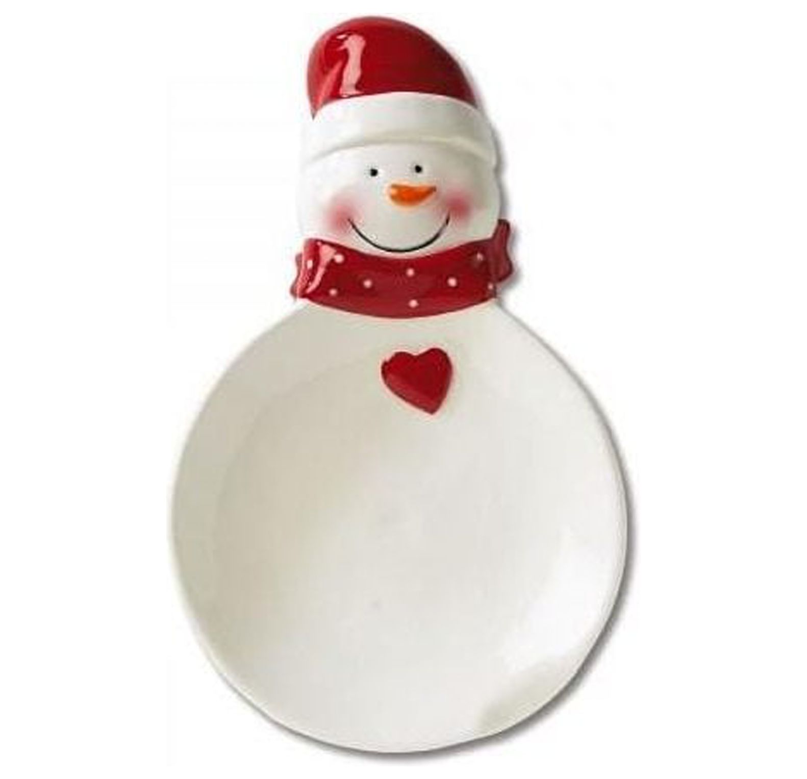 Snowman Spoon Rest Ceramic Christmas Spoon Rest