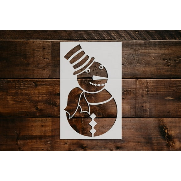 Snowman Stencil - Art and Wall Stencil (3"x6")