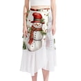 thumbnail image 1 of Snowman Stylish Chiffon Beach Skirt for Women - for a Day at the Beach, 1 of 6