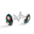 thumbnail image 1 of Snowman Stylish Shirt Cufflink Set Made of Stainless Steel for Formal Wear - for Weddings and Special Occasions - Silver Jewelry Option Available, 1 of 6