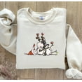 thumbnail image 1 of Snowman Sweatshirt, Christmas Gift, Snowmen With Bird Drinking Wine Sweatshirt, Snow Sweatshirt, 1 of 5