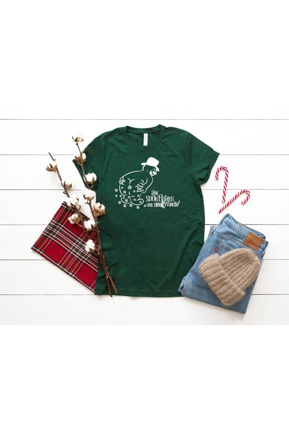 Snowman T-Shirt: How Snowflakes Are Really Made, Winter Shirt