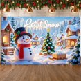 thumbnail image 1 of Snowman Theme Let it Snow Banner Christmas Christmas Banner Let it Snow Design Snow Scene Pattern Snowman Banner for Christmas Party Winter Decoration Home Gathering, 1 of 9