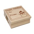 thumbnail image 1 of Snowman To From Happy Holidays Christmas Square Rubber Stamp Stamping Scrapbooking Crafting - Small 1.25in, 1 of 7