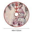 thumbnail image 1 of Snowman Tree Skirt Christmas Winter Tree Mat Decoration for Xmas Holiday Home Decoration Party Supplies (122Cm), 1 of 8