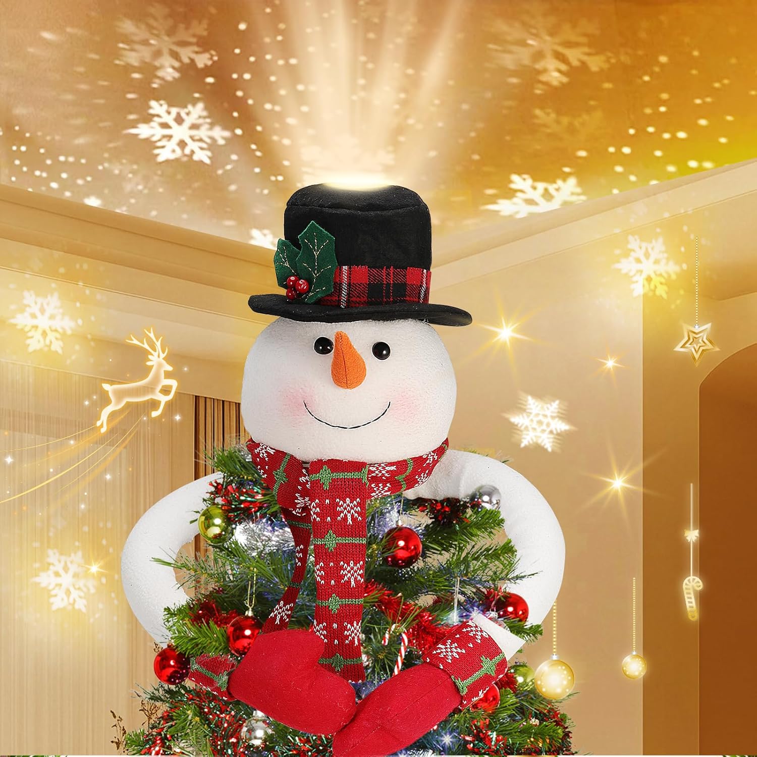 Snowman Tree Topper Walmart