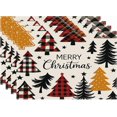 thumbnail image 1 of Snowman Trees Christmas Placemats, 12x18 Inch Seasonal Winter Xmas Holiday Washable Table Mats Set of 4, Thanksgiving Party Kitchen Dining Decoration (Christmas Day -24, 12‘’x18‘’), 1 of 4