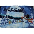 thumbnail image 1 of Snowman Waving to Santa | Rug Making Latch Hooking, 1 of 7