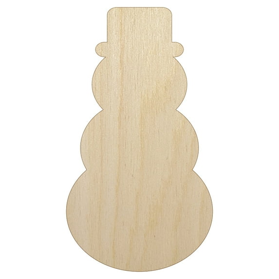Snowman Winter Christmas Solid Wood Shape Unfinished Piece Cutout Craft DIY Projects - 6.25 Inch Size - 1/8 Inch Thick