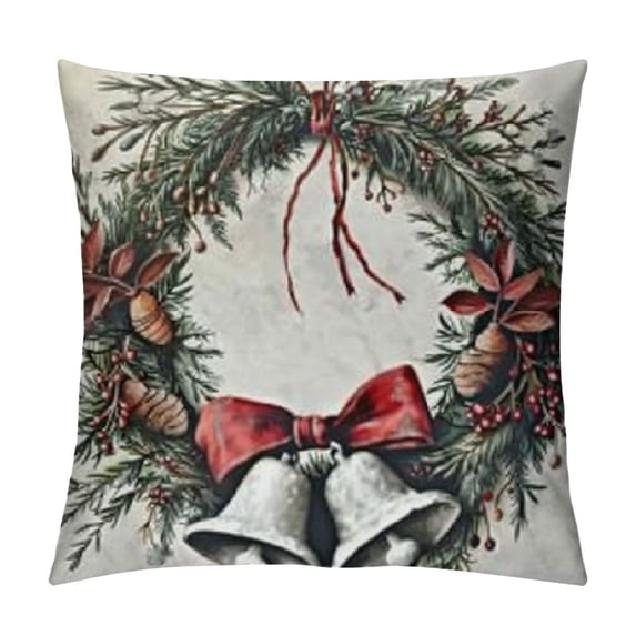 Snowman Winter Theme Suede Throw Pillow Covers - Sparrow Rabbit Gift Snowman Decor , Xmas Square Velvet Cushion Cover Sets