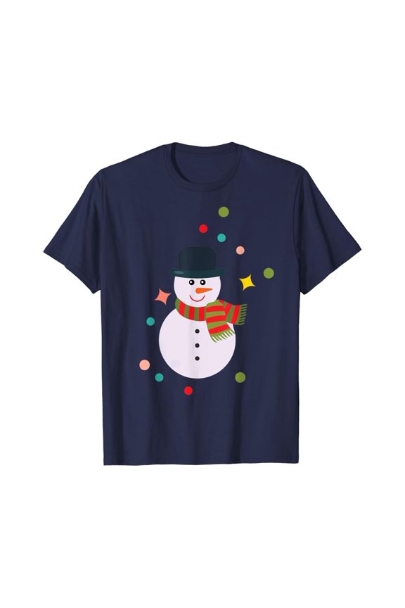 Snowman Winter Themed Design T-Shirt