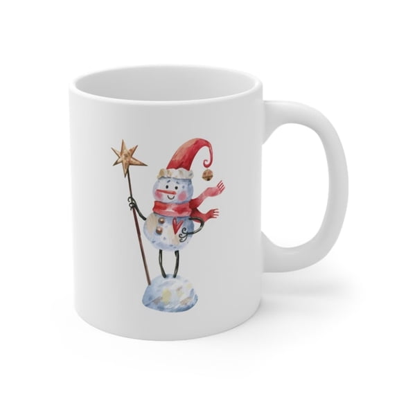 Snowman Winter Wonderland Mug Cute day Coffee Cup oz.