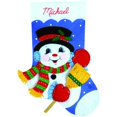 thumbnail image 1 of Snowman With Broom Stocking Felt Applique Kit  16 Long, 1 of 2